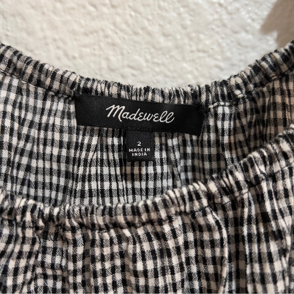 Madewell- Gingham Ruffle-Strap Cami Top - 2 - Picture 3 of 8